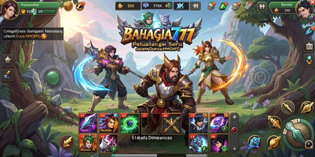 Screenshot gameplay BAHAGIA777 menampilkan petualangan epik dalam dunia MMORPG.