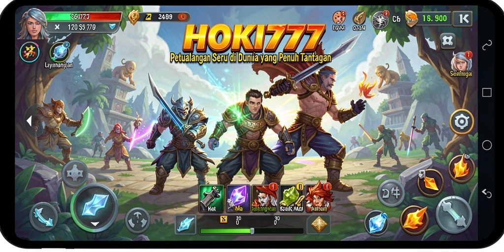 Screenshot HOKI777 menampilkan aksi mendebarkan dalam misi petualangan.