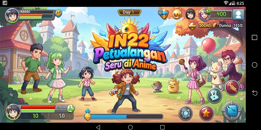 Gameplay seru dengan karakter unik dan pertempuran intens.