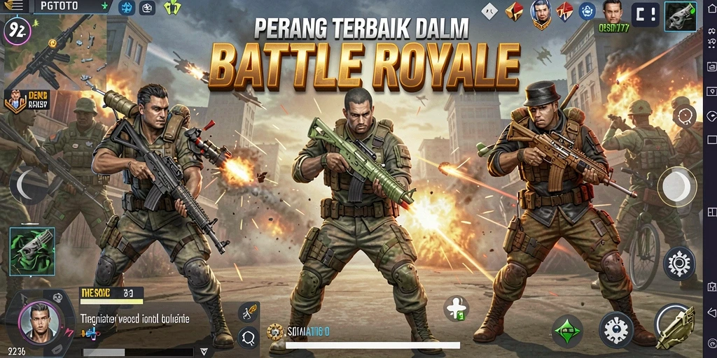 Tampilan gameplay mendebarkan di PGTOTO saat pertempuran sengit.