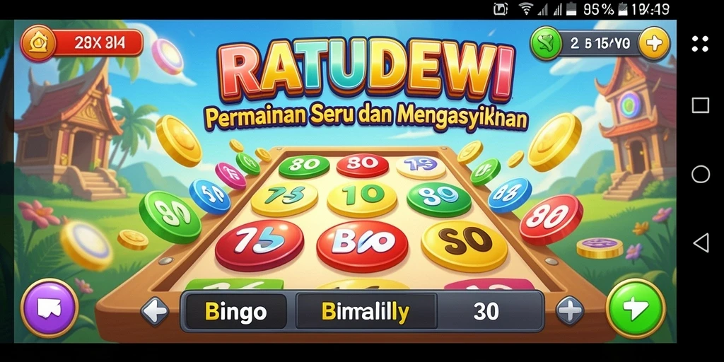 Screenshot gameplay yang menampilkan suasana seru dalam permainan bingo.