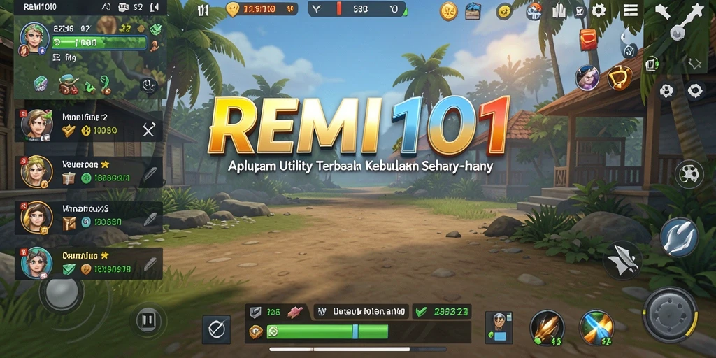 Screenshot utama REMI101 dengan antarmuka pengguna yang menarik.
